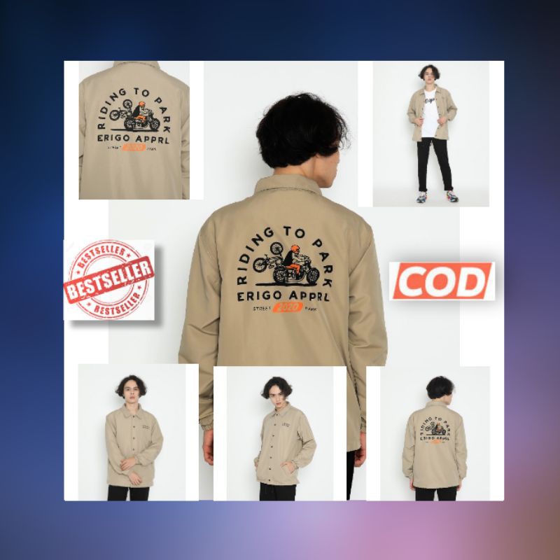 Erigo Coach Jaket Park And Ride Khaki