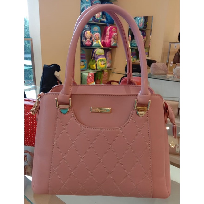 (EL.37) [PINK] HANDBAG TAS SELEMPANG WANITA MERK ELIZABETH