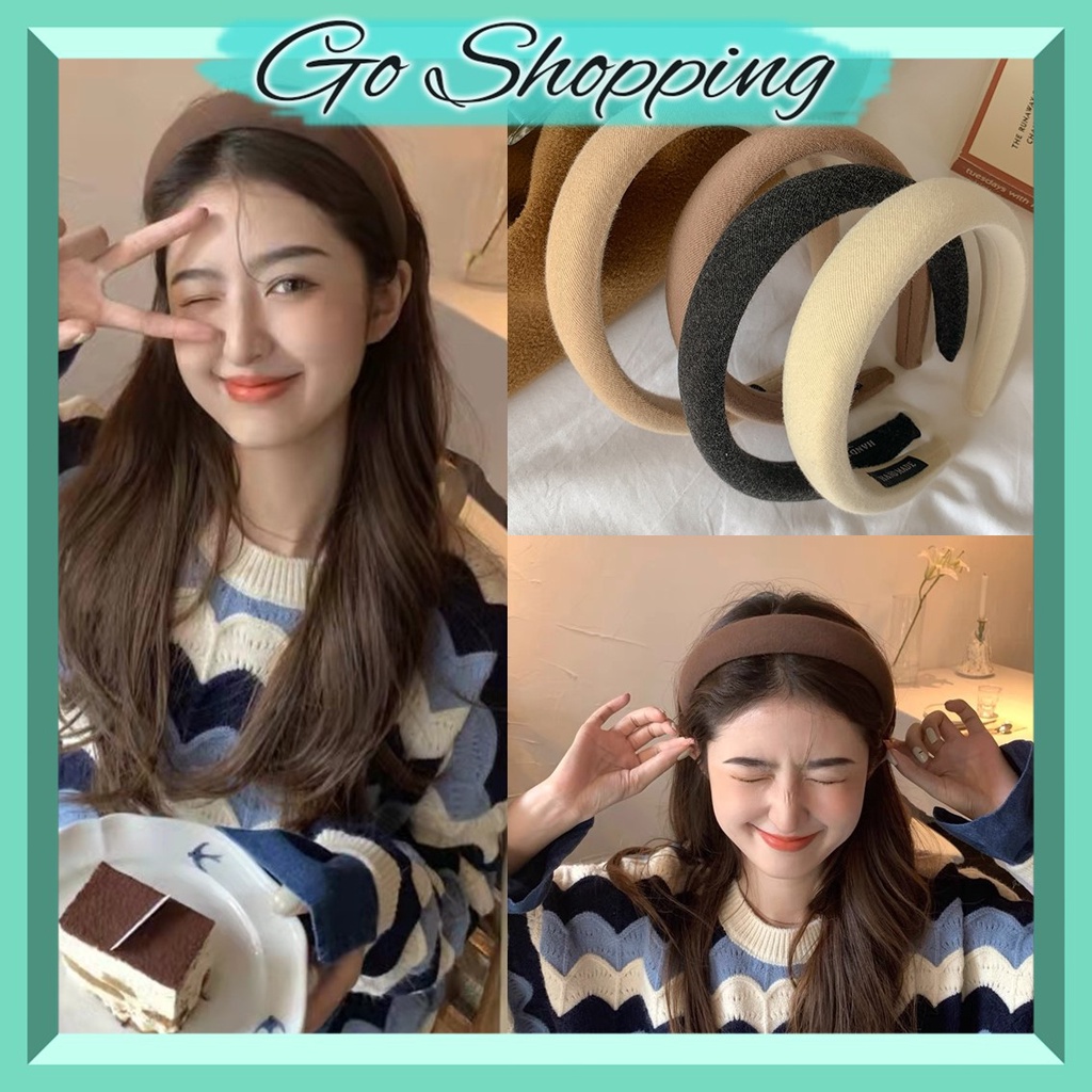 GO! BD776 Bando wanita Korea Jumbo Bandana Headband Aksesoris rambut kepala Fashion