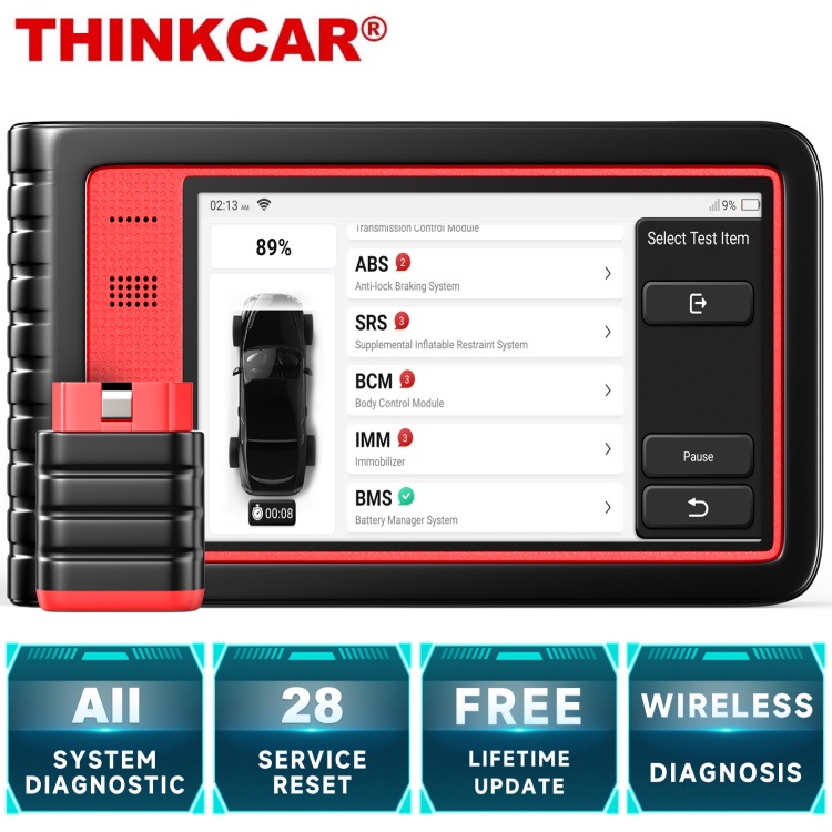 THINKCAR THINKTOOL MINI OE-Level Obd2 Alat Diagnostik Mobil Bluetooth Semua Sistem Pemindai Mobil Odb2 Dengan 28 Fungsi Reset Pemeliharaan Dan Kontrol Dua Arah