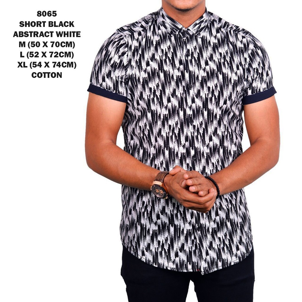 Credo Promo Kemeja Pria Lengan Pendek Putih Kemeja Cowok Baju Distro murah