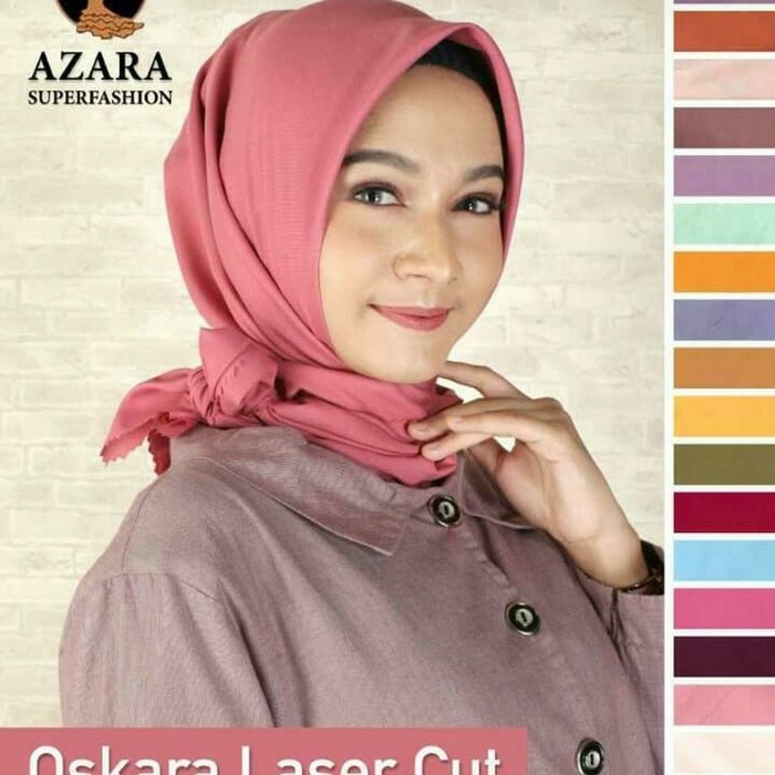 PART 2/OSKARA AZARA HIJAB SEGIEMPAT VOAL MIRACLE LASER CUT MOTIF