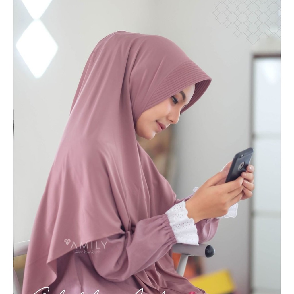 KERUDUNG INSTAN BERGO {OZZA} JILBAB SYARI ANTEM FASHION MUSLIM - [AMILY HIJAB] TERBARU BEST SELLER-8