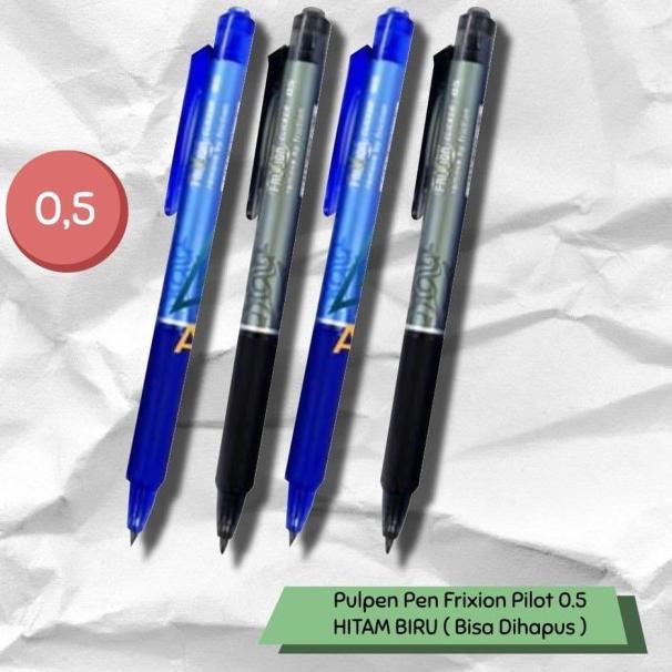 

✦ Pulpen Pen Frixion Pilot 0.5 HITAM BIRU ( Bisa Dihapus ) - Hitam ➵