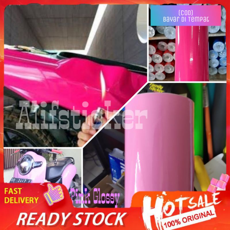 Sticker Skotlet Pink Magenta Sticker Pink Glossy Sticker Skotlet Motor Warna Pink Doff