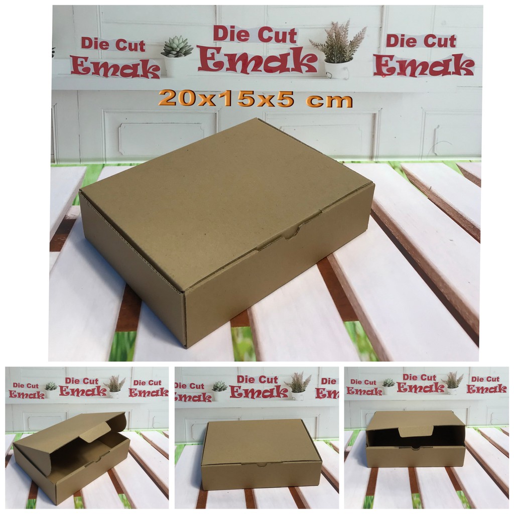 

kardus uk.20x15x5 cm kotak box karton Die Cut