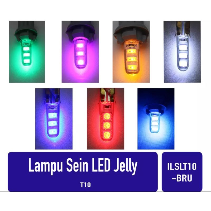 Sen colok jelly kedip 6led harga sepasang atau 2pcs nmax aerox lexi rxking beat mio vario dll