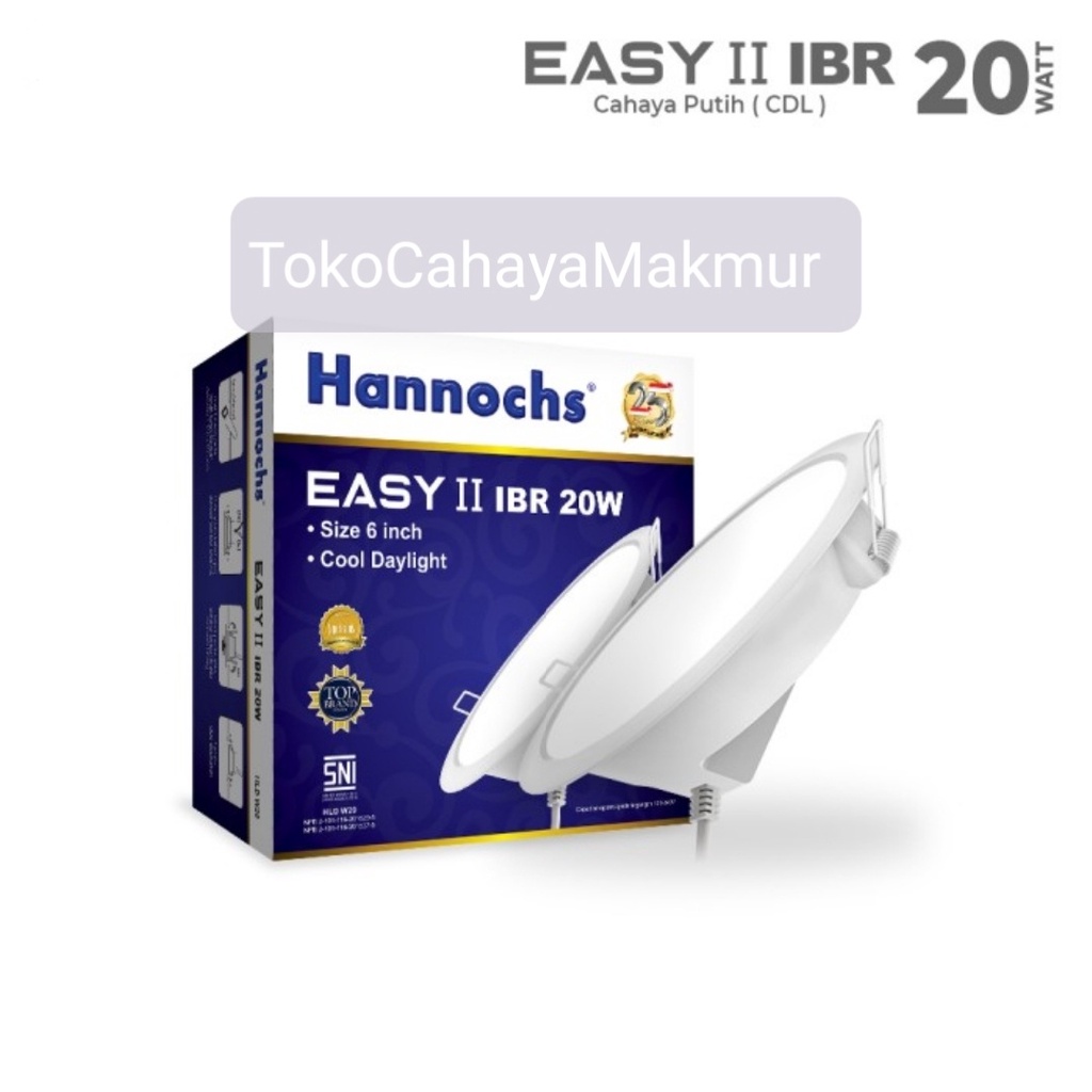 Lampu LED Downlight Hannochs Easy II IBR Round Bulat 20w 20watt CoolDayLight