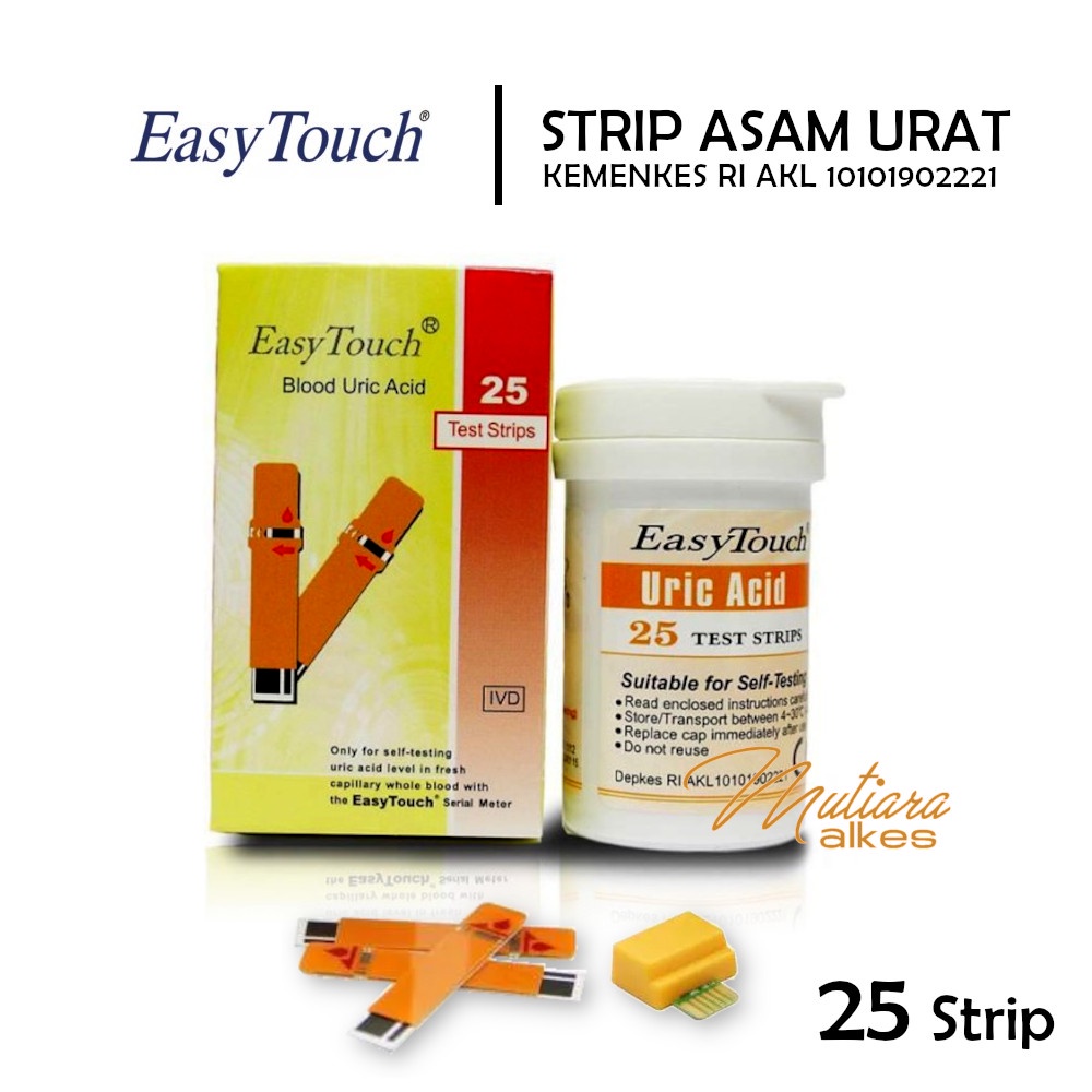 (MUTIARA ALKES) Strip Easy Touch Asam Urat - Uric Acid