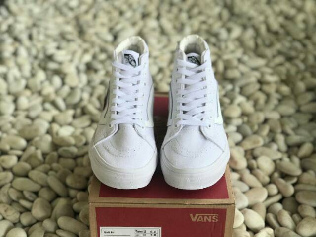 OBRAL VANS PREMIUM SK8 HIGH FULL WHITE WAFFLE DT