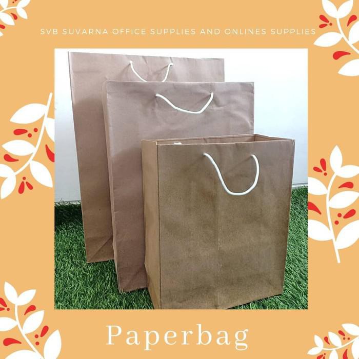 

Goodie Bag / Paper Bag Polos Paperbag Coklat Ukuran P30 X T40 X L10 Tas Kertas Kraf Berkualitas