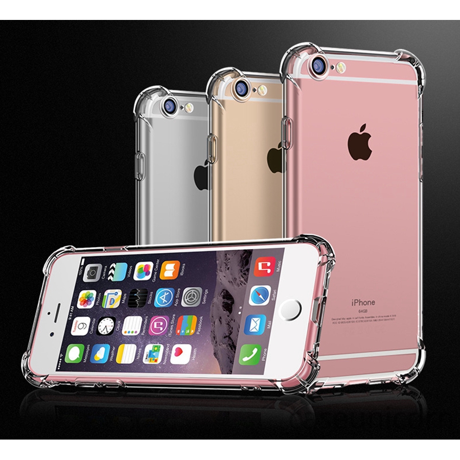 Soft Case TPU Transparan Shockproof Cover iPhone 11 12 13 14 Pro Max 6 6s 7 8 Plus X XR XS Max 11 12 Pro 13Pro 14Pro Max