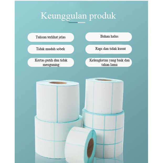 Stiker Thermal/Kertas Label/Kertas Barcode isi 1.000 pcs Ukuran 10x10 dan 10x15 cm