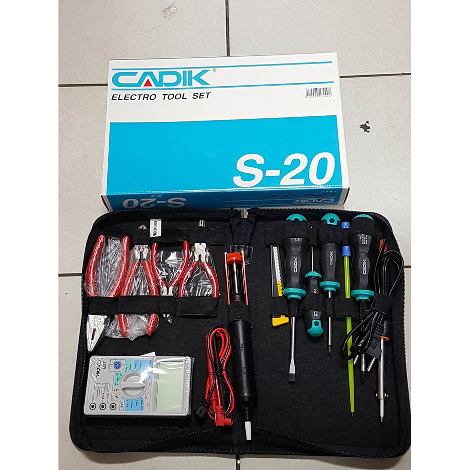 Elektronik Set Cadik S-20 Toolset Toolkit Alat Reparasi