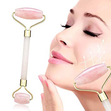 Facial Massage Jade Rose Quartz Skincare Face Roller Natural