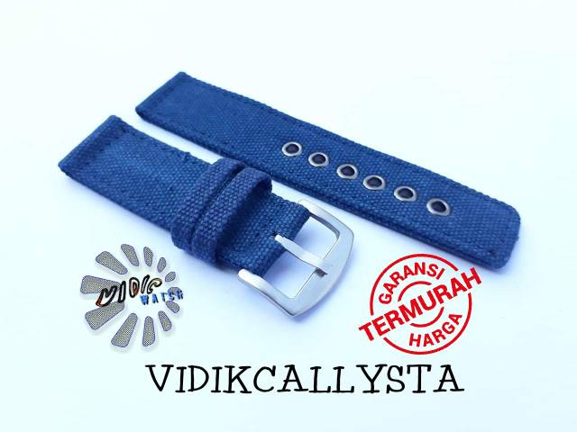 TALI JAM CANVAS ARMY BIRU 24 MM KANVAS NYLON MILITARY