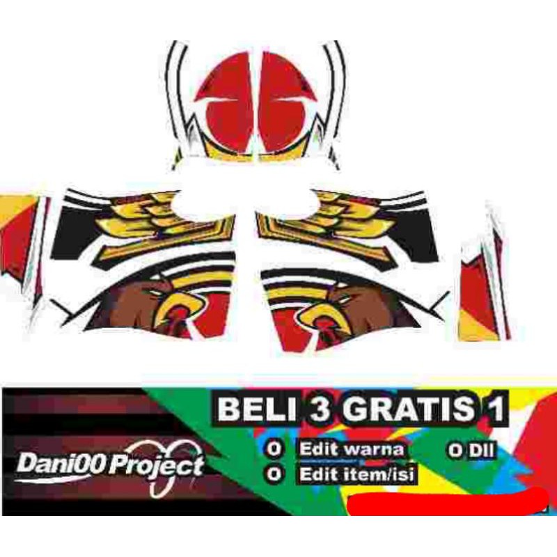 water decal helm KYT motif garuda(BUKAN STIKER)