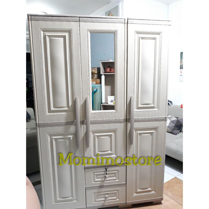 LEMARI PAKAIAN PLASTIK 3 PINTU OLYMPLAST OTC 3P ST2 / LEMARI OLYMPLAST 3 PINTU