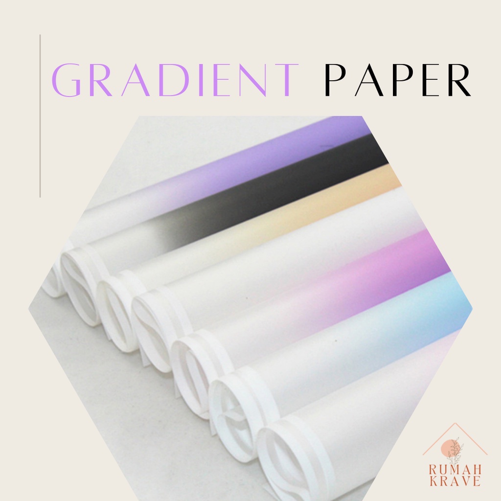 

RUMAH KRAVE - Gradient Paper Cellophane Wrapping Paper Kertas Bunga Buket