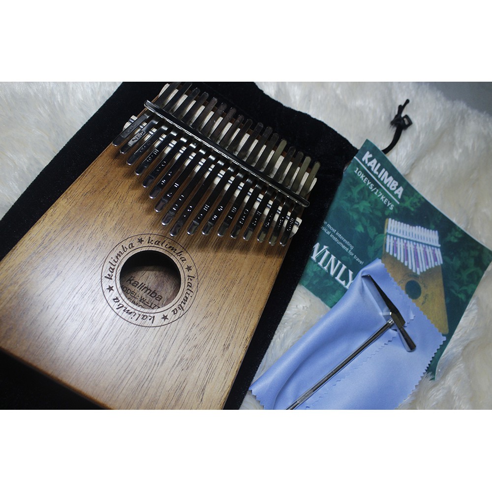 Kalimba 17 Key Fullset Bahan Mahogani