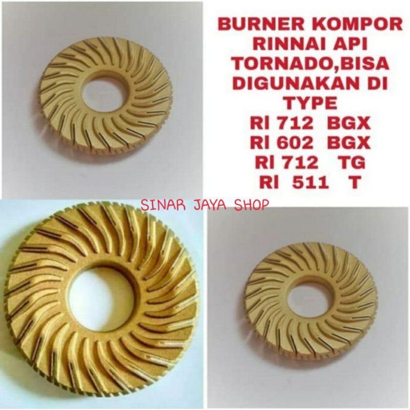 BURNER KOMPOR GAS RINNAI TORNADO / BURNER RINNAI BGX