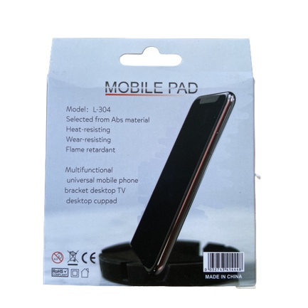 XOQ - Phone Holder Table Stand L-304 / Stand Hp Meja Anti Slip Silikon Bottom Pad / Stand Hp L-304