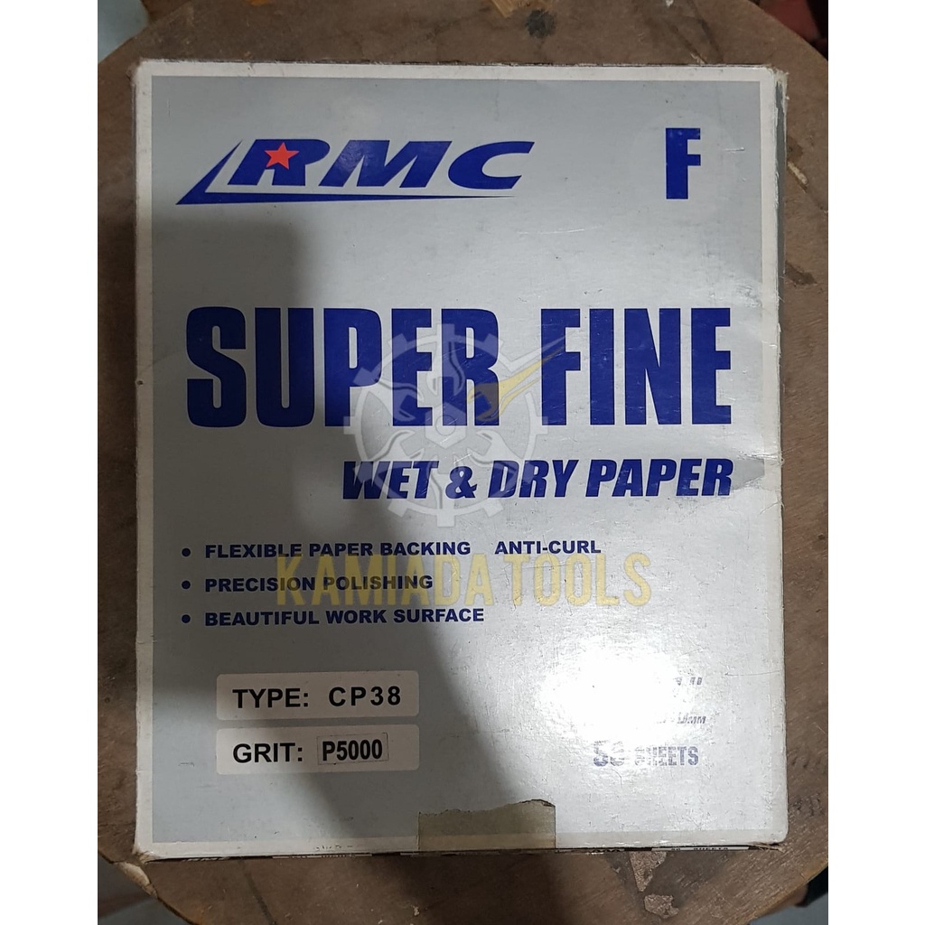AMPLAS KERTAS SUPER HALUS/ KERTAS PASIR RMC/ AMPLAS RMC GRIT 5000
