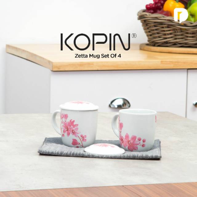 Koppin zetta mug set - Mug set - Mug keramik - Cangkir teh -  Cangkir kopi