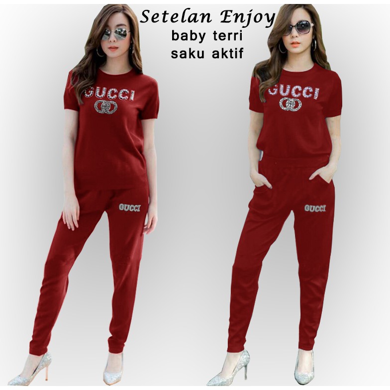 Setelan Enjoy 2 - Logo Smile (LS) - Ukuran XL-3XL - Matt Baby Terri