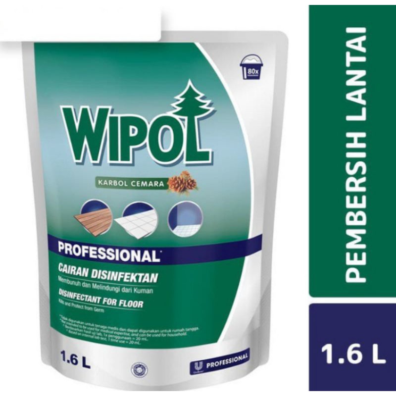 Wipol karbol Cemara profesional 1.6 L/ cairan disinfektan