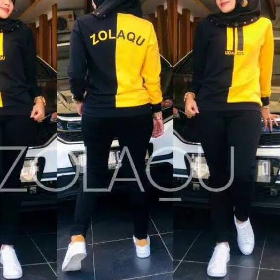 xvf-153 [ COD ] KAOS ZOLAQU KOMBINASI KUNING SIZE M L XL XXL $