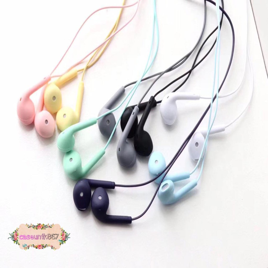 BM025 HEADSET HANDSFREE earphone HF  U19 MACARON MATE COLOR HIFI EXTRA BASS CS1105