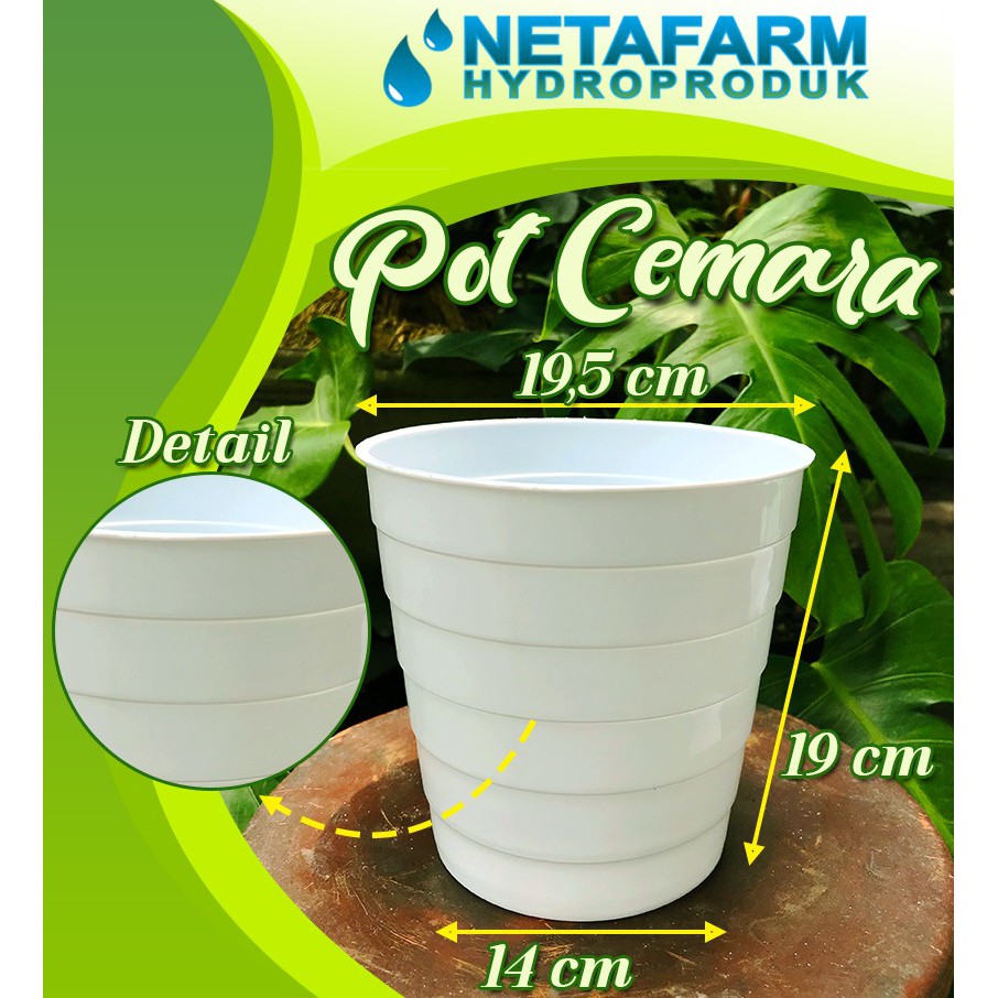 Pot Bunga Plastik Cemara Putih no 525