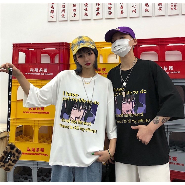 BRIGO Kaos Oversize HENIUS ANIME II Kaos Oversize Print DTF II Kaos Jumbo Size Pria &amp; Wanita