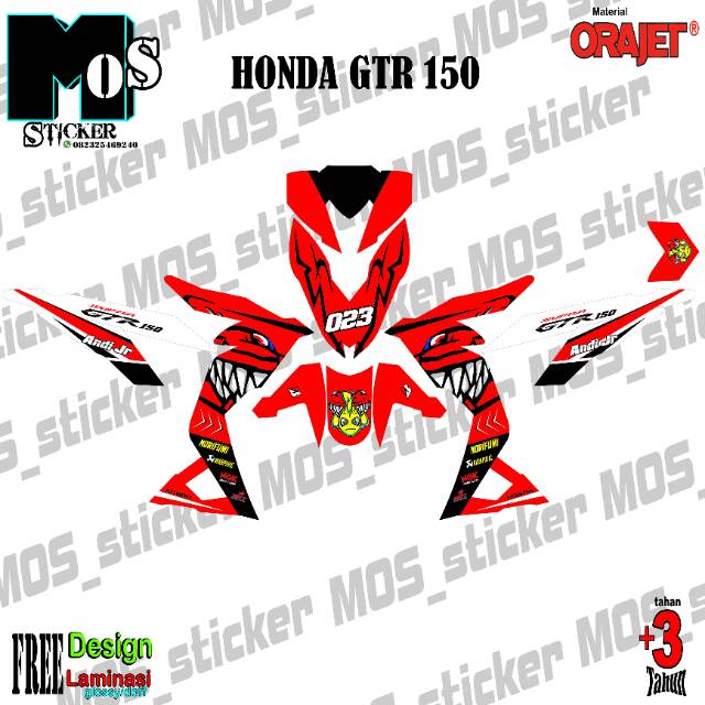 Decal Terlaris Motor Gtr 150 Cc Full Body Desain Bebas Shopee