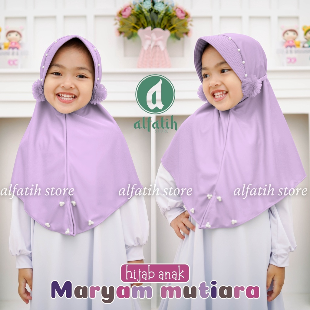 JILBAB ANAK TK - SD MARYAM MUTIARA / MUTIARA REMPEL / JILBAB ANAK USIA 4-7 TAHUN / PAKAIAN MUSLIMANAK PEREMPUAN / KERUDUNG ANAK TK / HIJAB ANAK TK-SD KHIMAR ANAK