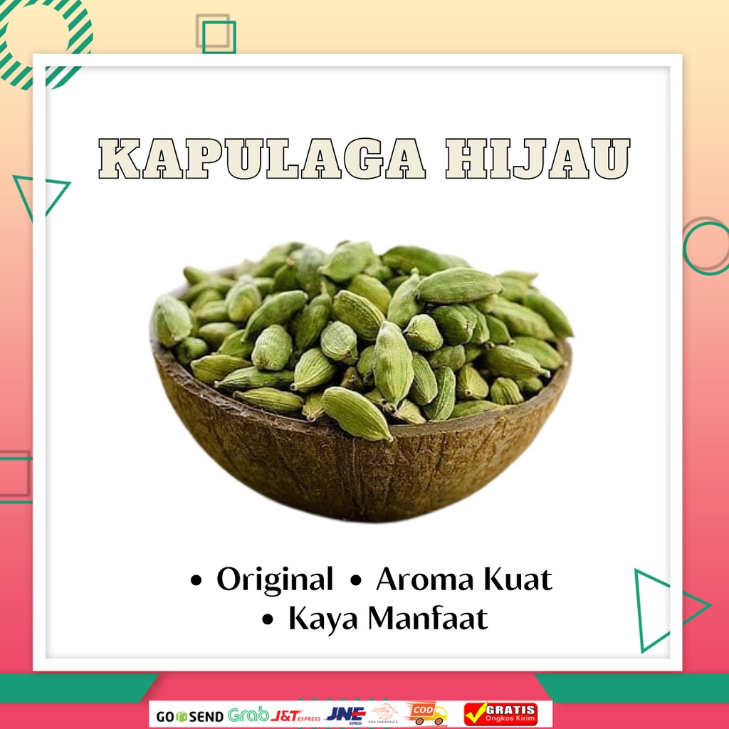 

Kapulaga Hijau India Green Cardamom Original Asli Murah