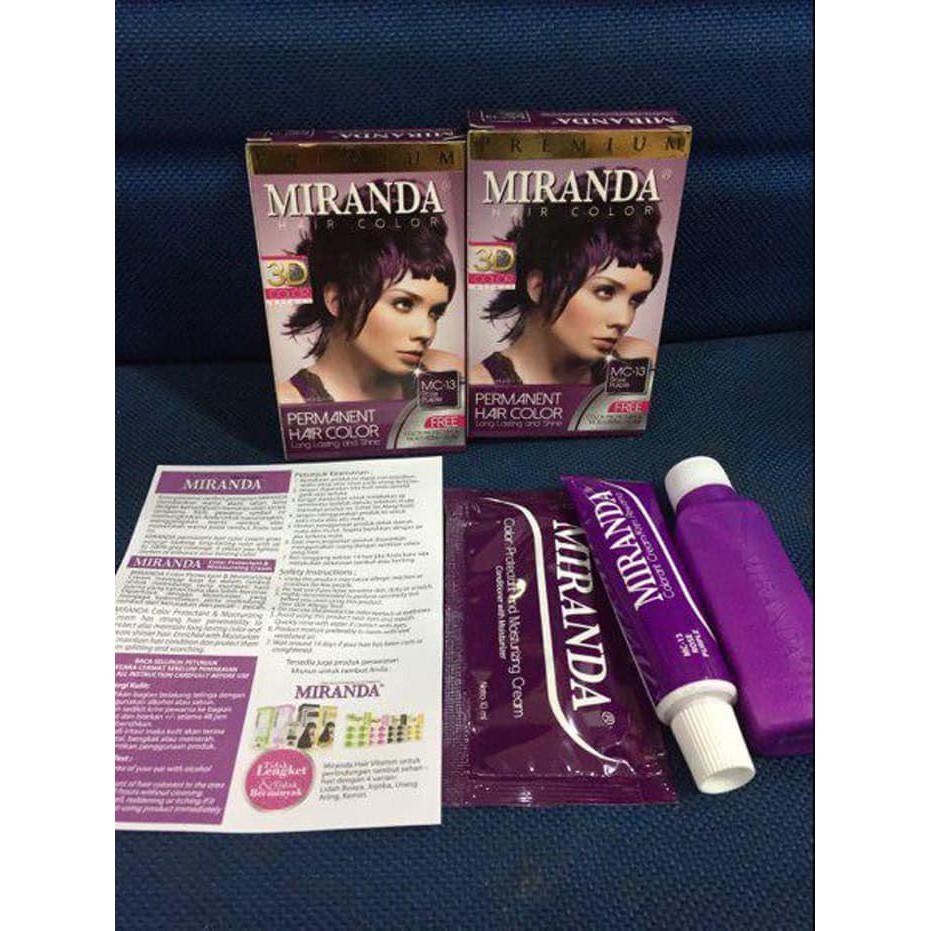 MC 13 Rose  Purple  Miranda  Pewarna Rambut  Permanen Cat  