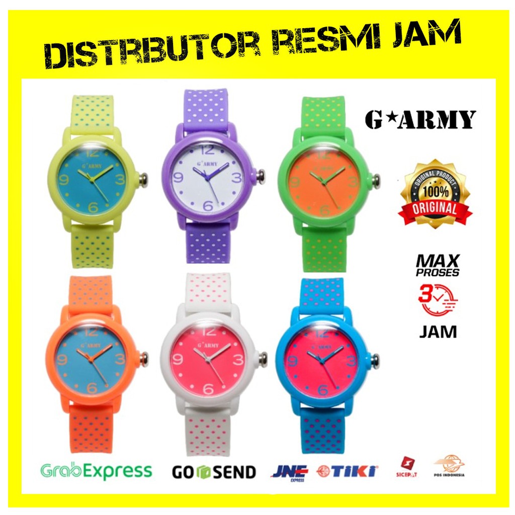 Jam Tangan GARMY Anak Perempuan Laki-Laki / Jam Rubber Premium