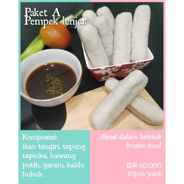 

Paket A pempek lenjer isi 10