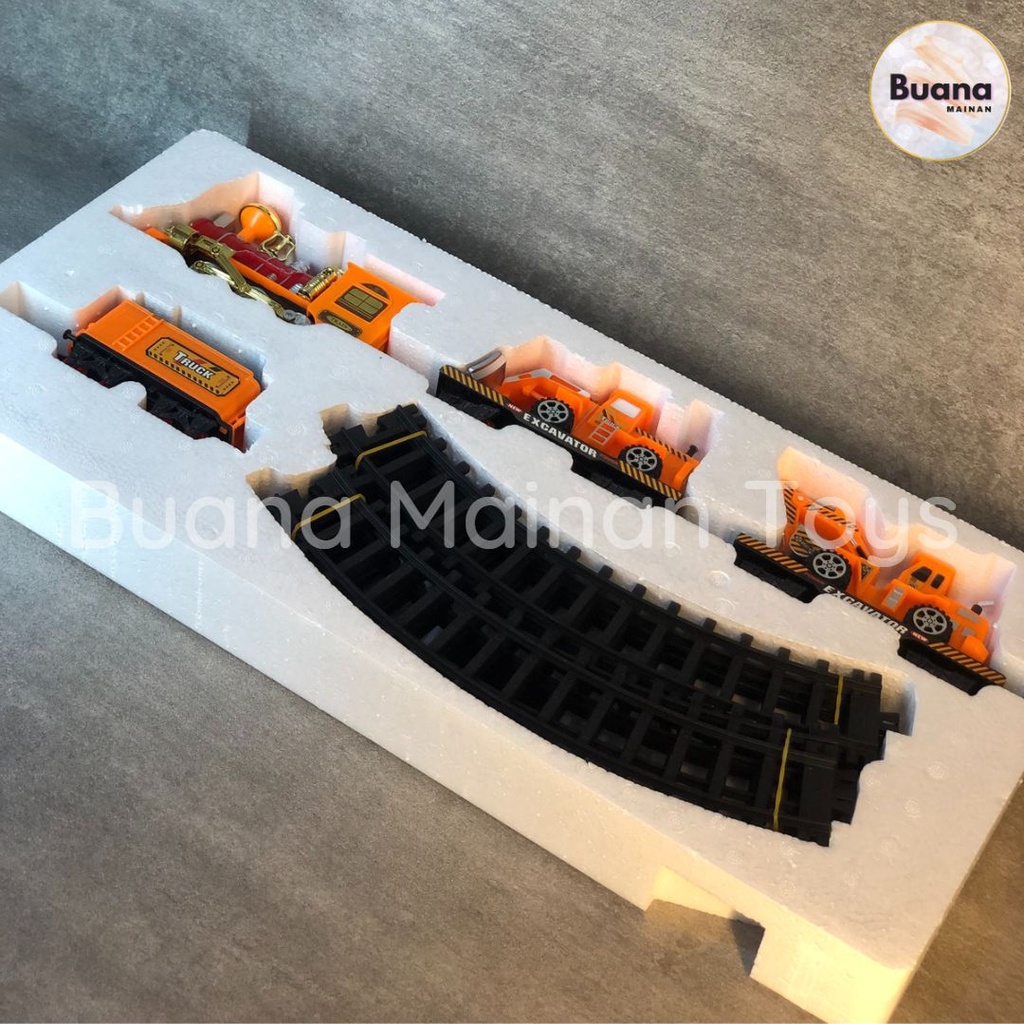 RAIL TRACK SET ENGINEERING  TRAIN MAINAN ANAK KERETA API KONSTRUKSI