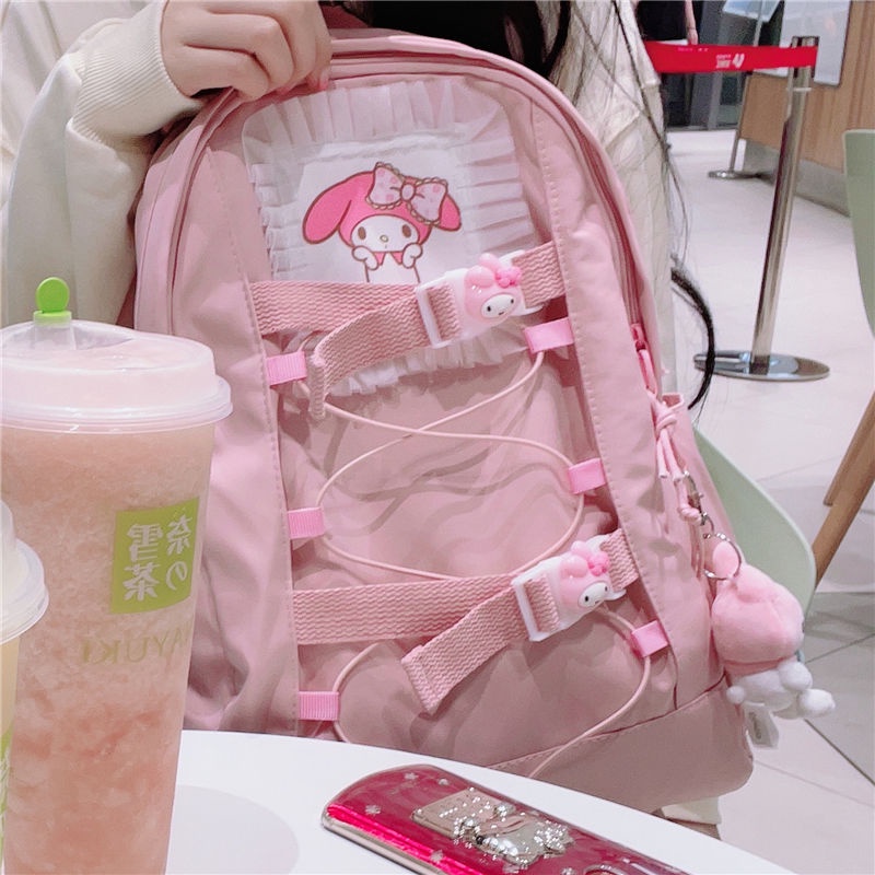 ✳Sera [Wei Taiao] Ransel gadis imut lembut Jepang kartun lucu tas sekolah gaya kampus ransel kasual siswa sekolah menengah