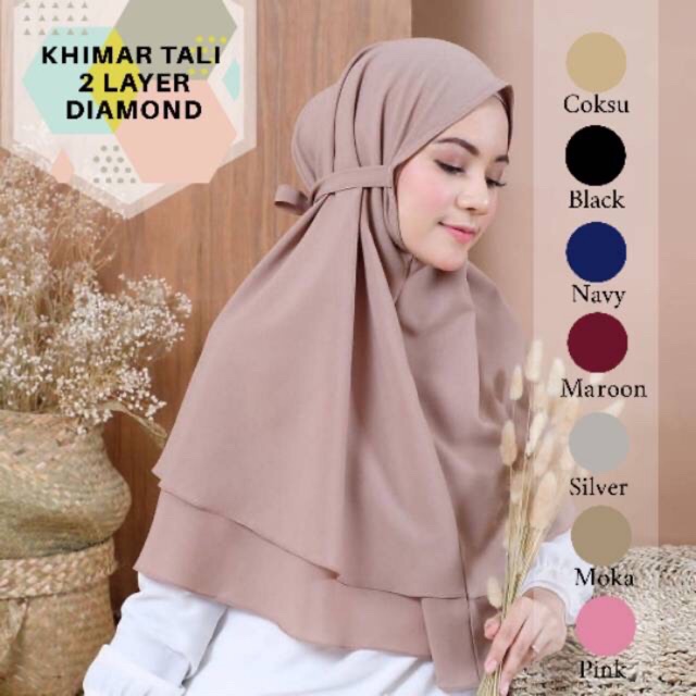 KHIMAR TALI 2 LAYER / BERGO 2 LAYER / MARYAM 2 LAYER