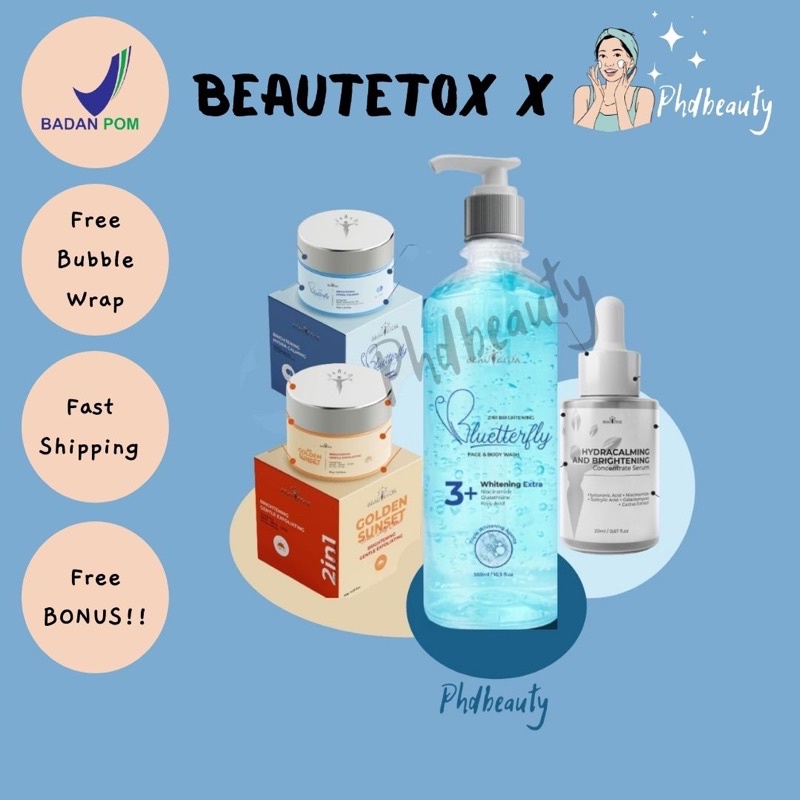 SKINCARE BEAUTETOX‼️ BLUETTERFLY SOAP‼️CONCENTRATE SERUM‼️GOLDEN SUNSET SERUM JELLY CREAM‼️BLUETTERFLY SERUM JELLY CREAM‼️ SERUM BEAUTETOX | BEAUTETOX SERUM