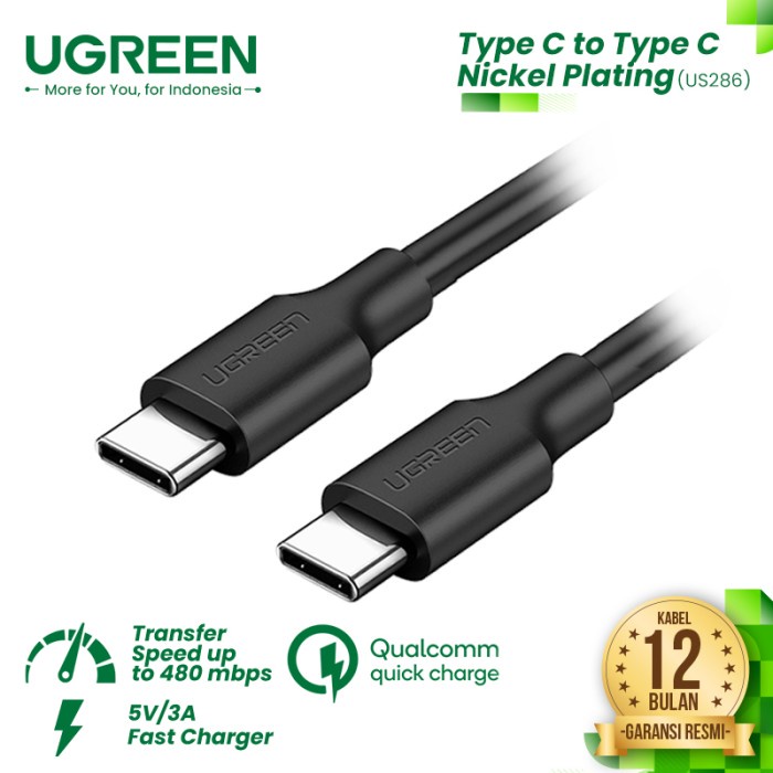 UGREEN Kabel USB-C 3A/60W - US286