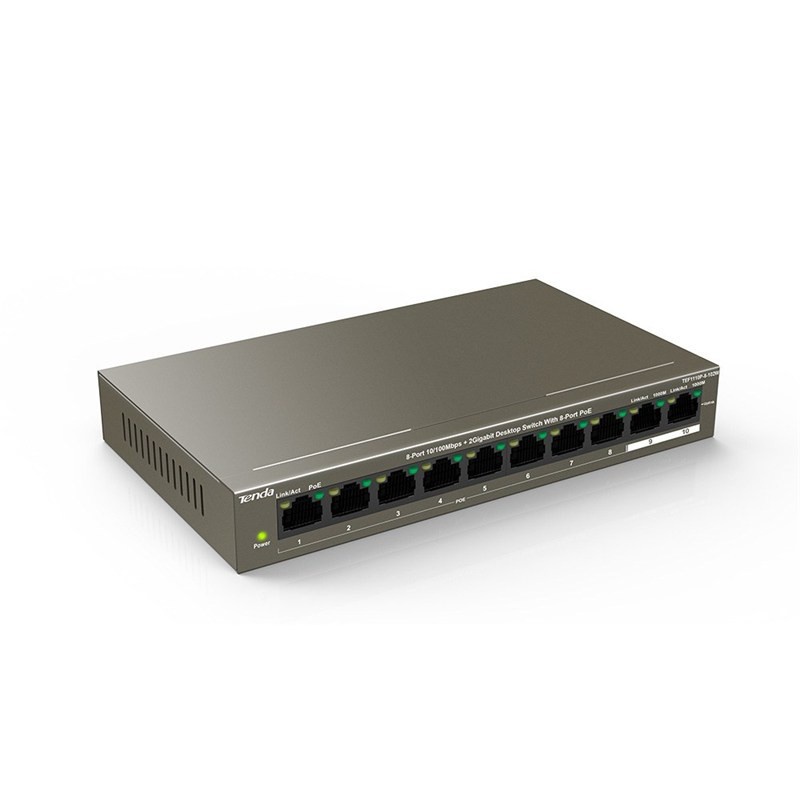 Tenda PoE Switch TEF1109P 8 63W 9 Port CCTV POE 8 PORT , POE 8 PORT TENDA TEF 1109P / TEF1109 P