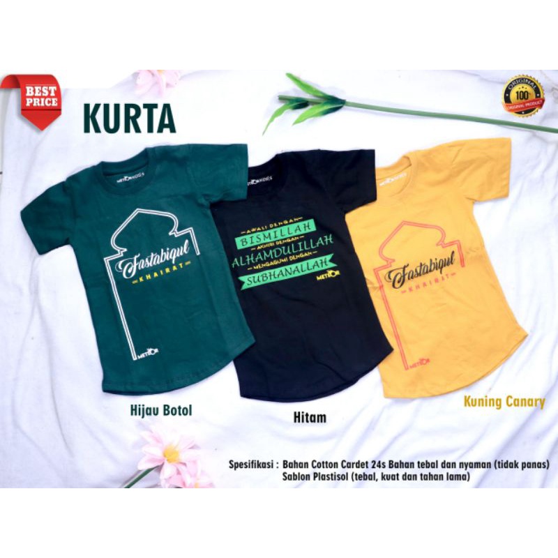 Kaos Anak Kurta / Baju Anak Kurta / Kaos Dakwah