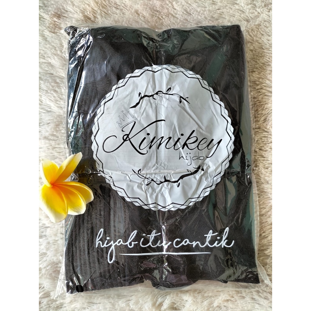 HIJAB INSTANT KIMIKEY SYAR'I  SYAZA JERSEY PREMIUM-Hitam