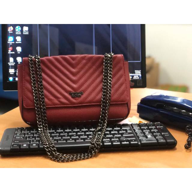Vs crossbody sling bag tas wanita merah
