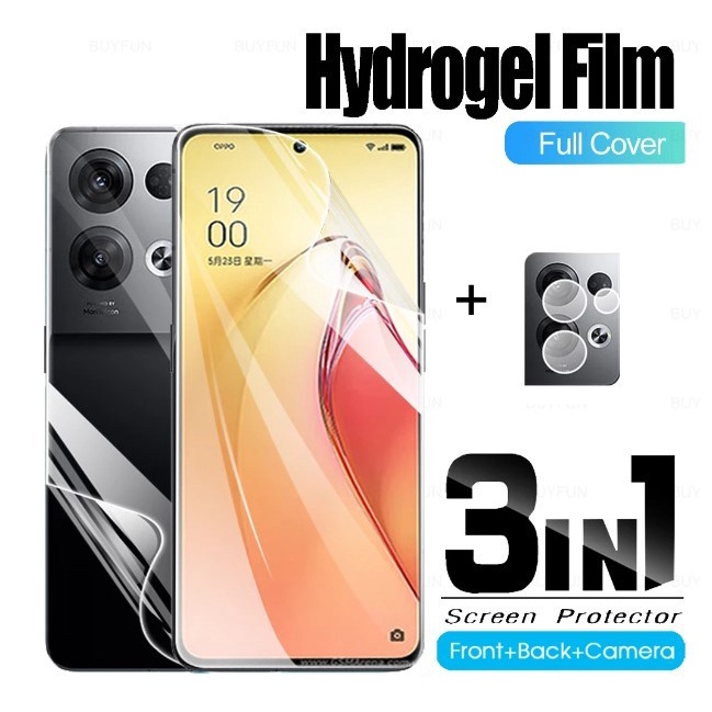 RENO 8 4G / 5G / 8 Z / PRO / PRO+ 3IN1 HYDROGEL FULL SET DEPAN+BELAKANG+TG KAMERA